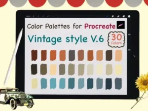 procreate color palettesvintage v6 graphics 6345808 1 1 580x387 33243