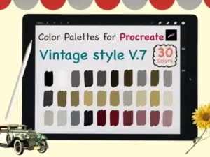procreate color palettesvintage v7 graphics 6345851 1 1 580x387 33265