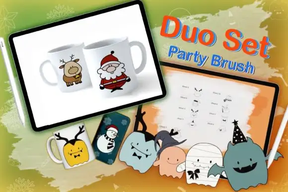 Procreate Duo Set Party Christmas Brush 5 procreate duo set party christmas brush graphics 14601474 2 580x387 25020