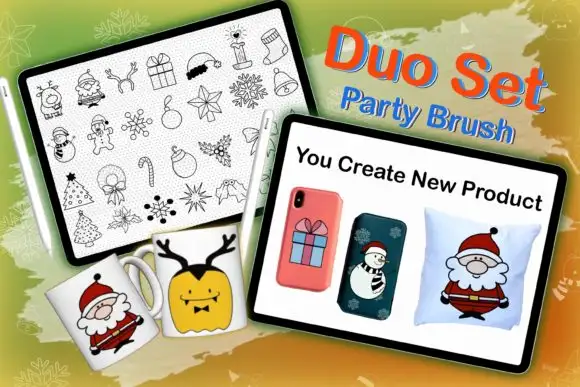 Procreate Duo Set Party Christmas Brush 3 procreate duo set party christmas brush graphics 14601474 3 580x387 25647