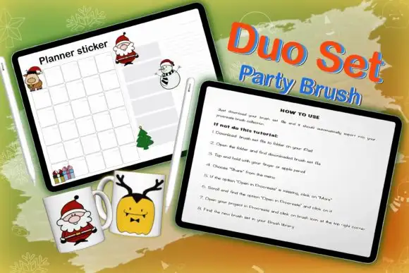 Procreate Duo Set Party Christmas Brush 4 procreate duo set party christmas brush graphics 14601474 4 580x387 25129