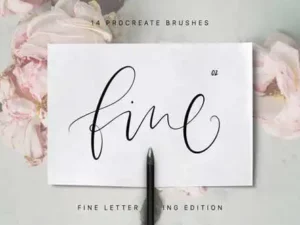 procreate fine calligraphy brushes 30133