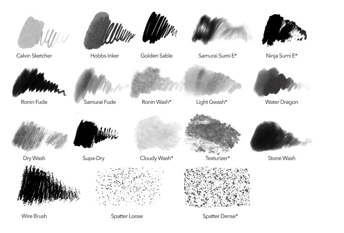 Procreate Samurai Ink Brushes 7 procreate samurai ink brushes (11) 33767