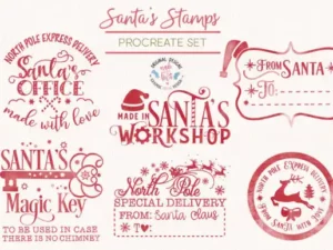 procreate santa stamps procreate brush graphics 18566384 2 580x387 30832