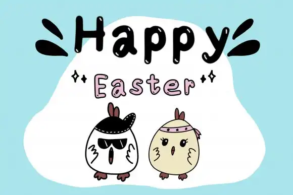 Procreate Stamp Brushes Happy Easter 4 procreate stamp brushes happy easter graphics 9034619 2 580x387 33117