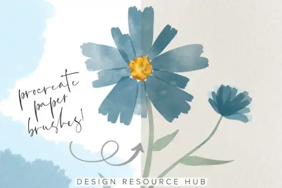 Procreate Watercolor Set, Stamps, Brushe 6 procreate watercolor set stamps brushe graphics 26170981 2 580x387 32887
