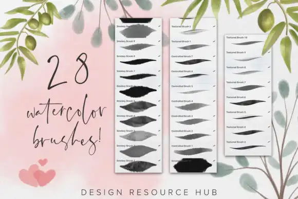 Procreate Watercolor Set, Stamps, Brushe 3 procreate watercolor set stamps brushe graphics 26170981 5 580x387 33608