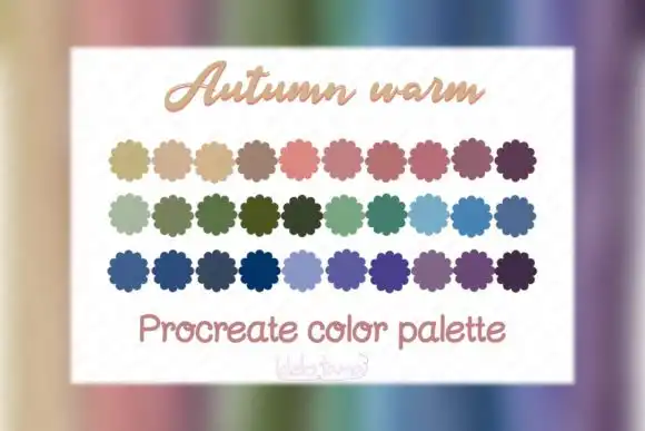 Procreate color palette Autumn warm