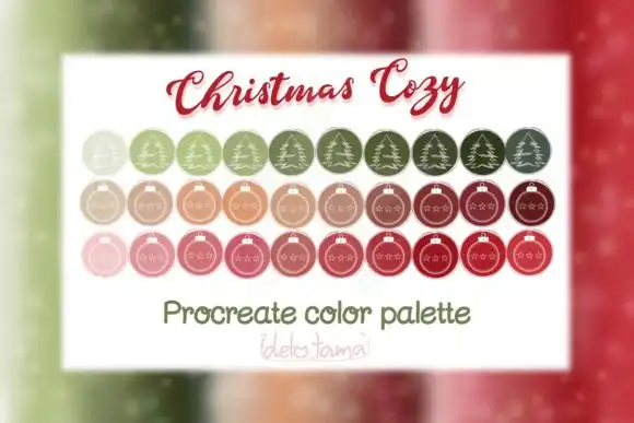 Procreate color palette Christmas cozy