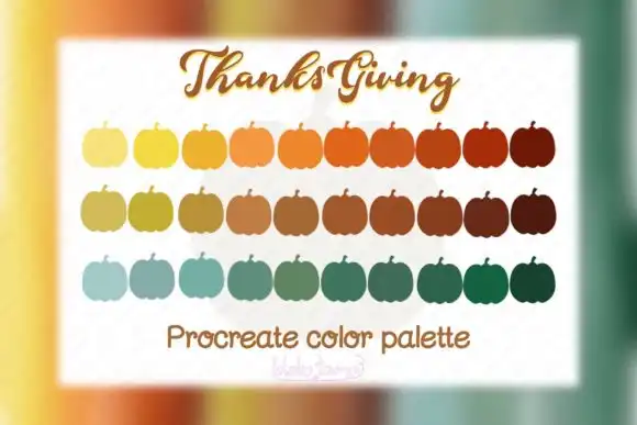 Procreate color palette ThanksGiving
