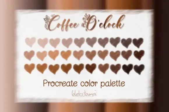 Procreate color palette brown Coffee