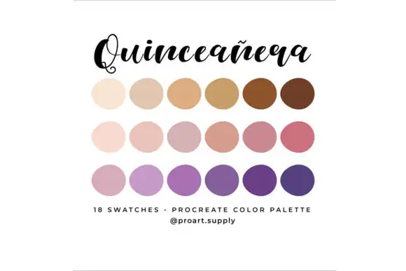 Quincenera Procreate Color Palette