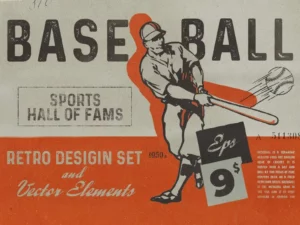 retro baseball set 34630