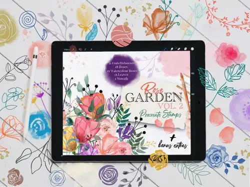 Rose Garden Procreate Stamps VOL. 2