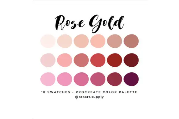 Rose Gold Procreate Color Palette