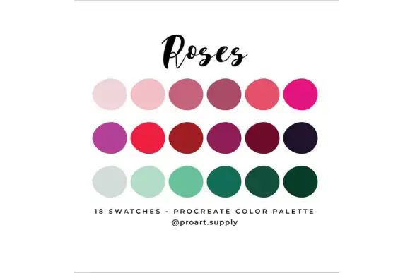 Roses Procreate Color Palette