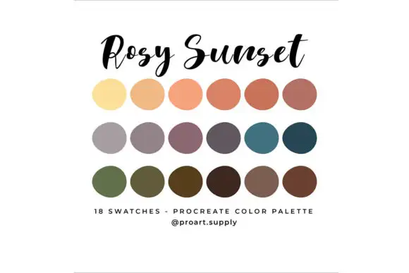 Rosy Sunset Procreate Color Palette