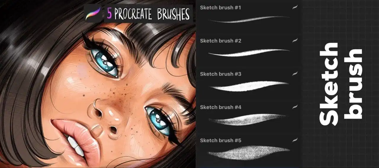 SKETCH brushes for procreate app Free Download