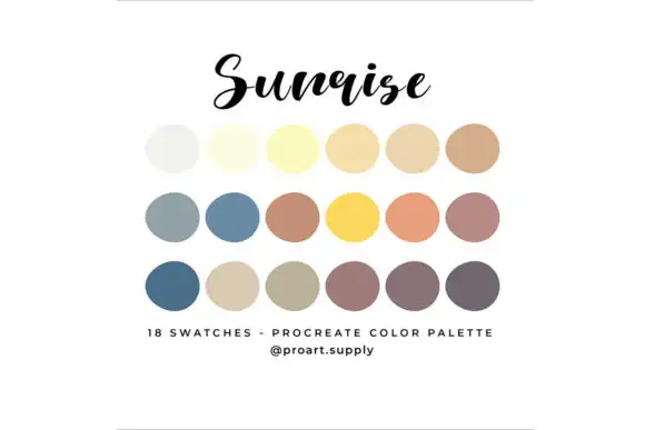 SUNRISE PROCREATE Color Palette