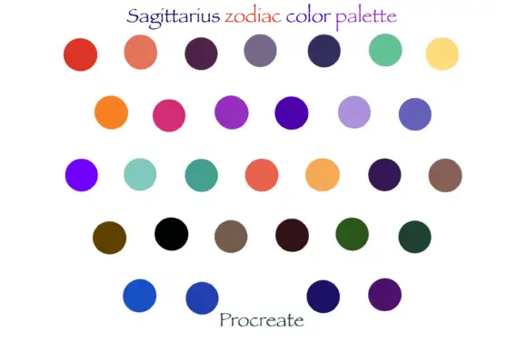 Sagittarius Zodiac Color Palette Swatch 4 sagittarius zodiac color palette swatch 2 17935
