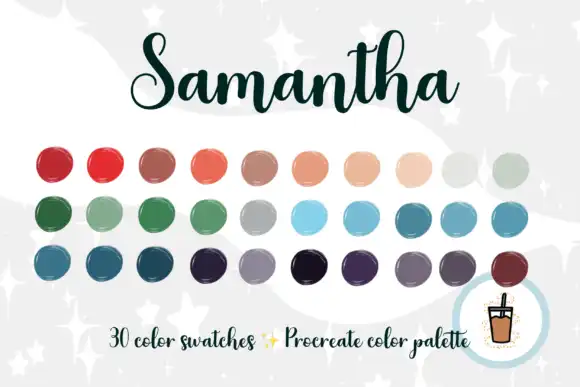 Samantha Bright Muted Procreate Palette