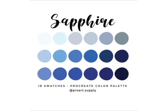 Sapphire Procreate Color Palette