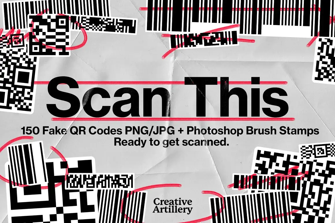 Procreate Brush Stamps Bundle - 2 Packs 4 scan this png + brush 22189