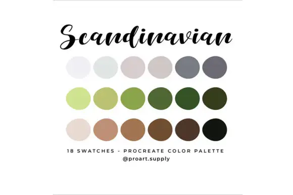 Scandinavian Procreate Color Palette