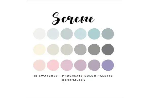 Serene Procreate Color Palette