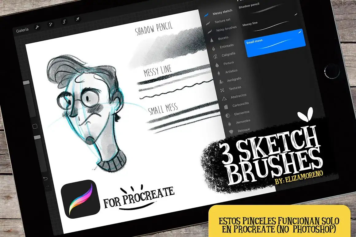 Sketch brushes for PROCREATE 2094754