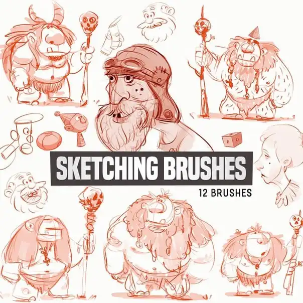 Sketching Brushes for Procreate