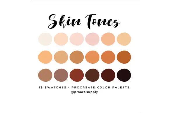 Skin Tone Procreate Color Palette