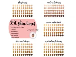 skin tones bundle procreate palette graphics 9140159 1 1 580x387 34131