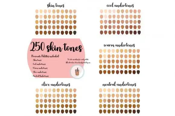 Skin Tones Bundle Procreate Palette