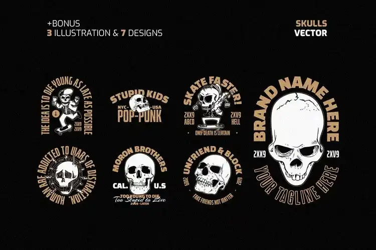 Skull Vector Set 5 skull vector set (1) 33164