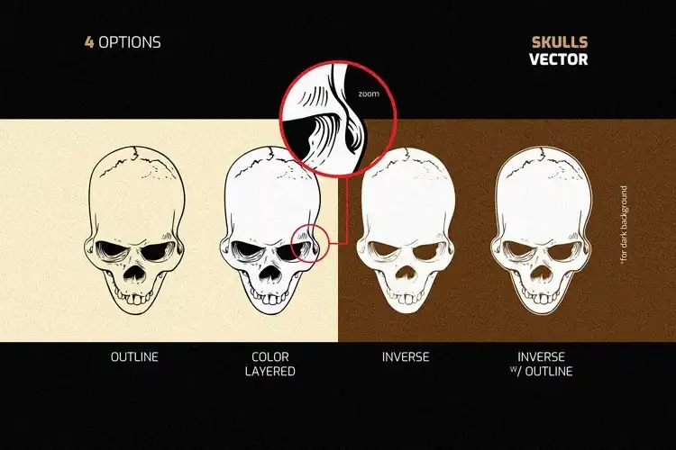Skull Vector Set 6 skull vector set (4) 32976