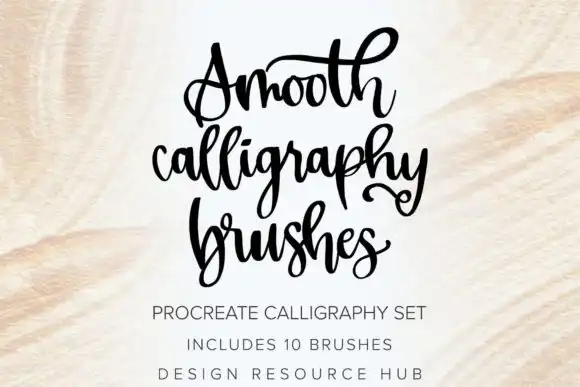 Smooth Calligraphy Procreate Brushes 3 smooth calligraphy procreate brushes graphics 26007838 1 1 580x387 33405