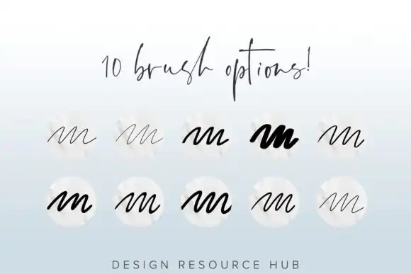 Smooth Calligraphy Procreate Brushes 6 smooth calligraphy procreate brushes graphics 26007838 2 580x387 32883