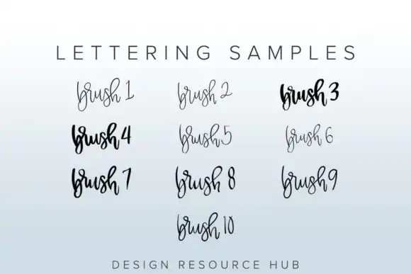 Smooth Calligraphy Procreate Brushes 5 smooth calligraphy procreate brushes graphics 26007838 4 580x387 32946