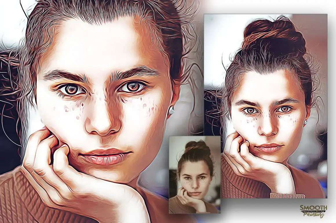 Smooth Painting Photoshop Action - Brushes Pack