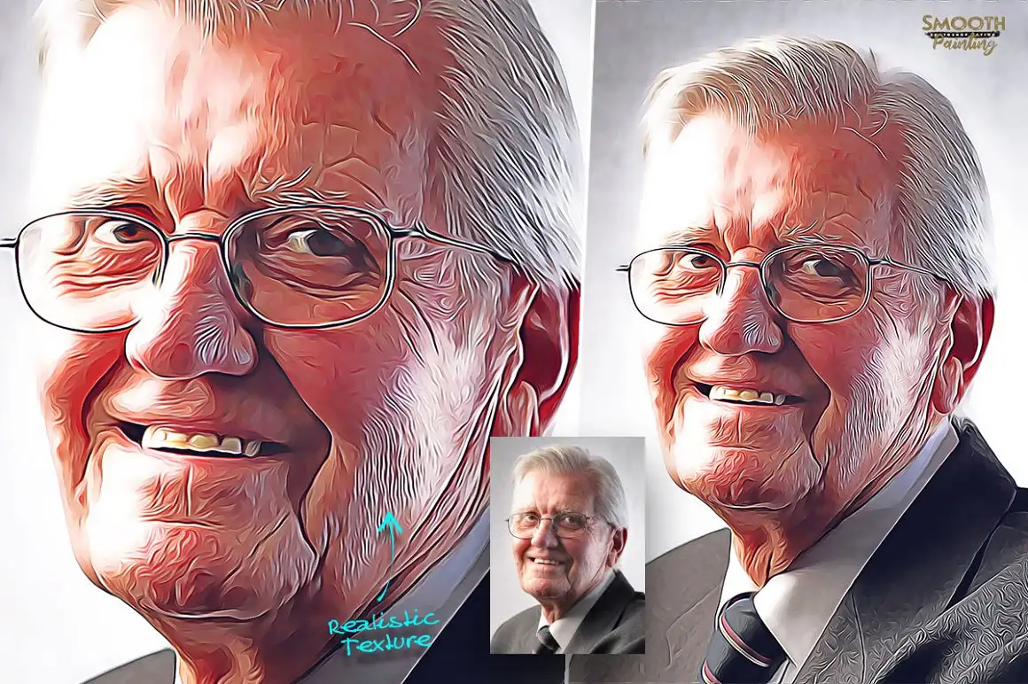 Smooth Painting Photoshop Action - Brushes Pack