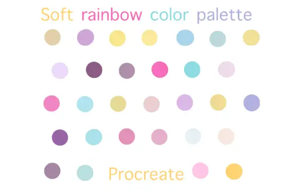 Soft Rainbow Color Palette Procreate 4 soft rainbow color palette procreate 2 17750