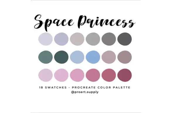 Space Princess Procreate Color Palette
