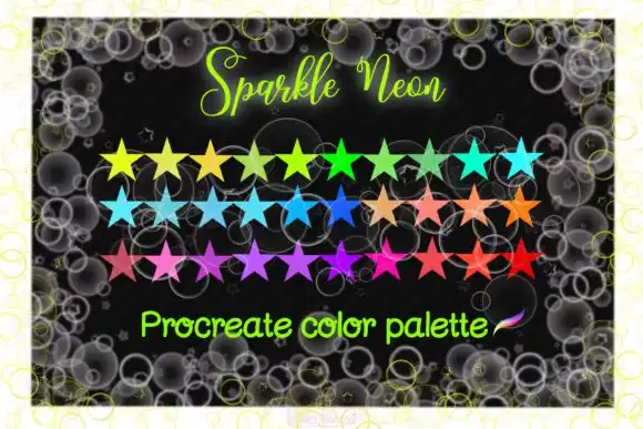 Sparkle Neon Procreate color palette