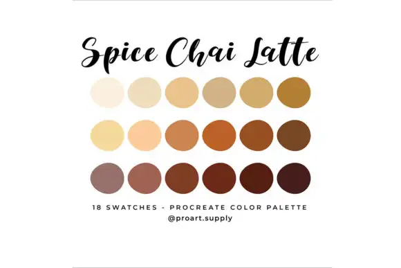 Spice Chai Latte Procreate Color