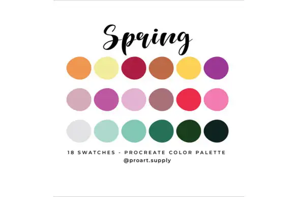 Spring Procreate Color Palette