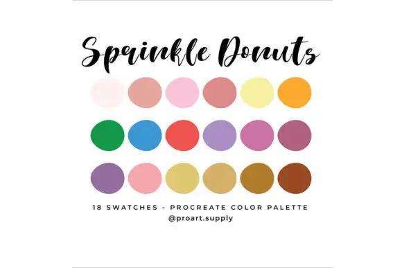 Sprinkle Donuts Procreate Color Palette