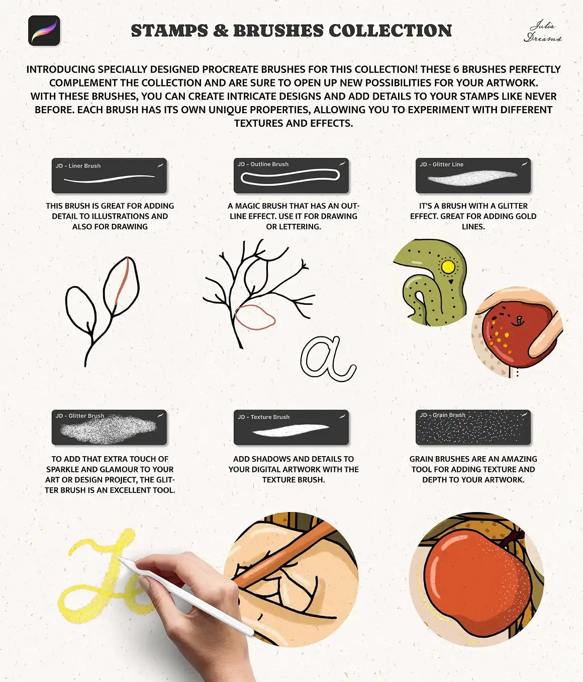 Stamps & Brushes Collection 9 stamps & brushes collection (12) 34997