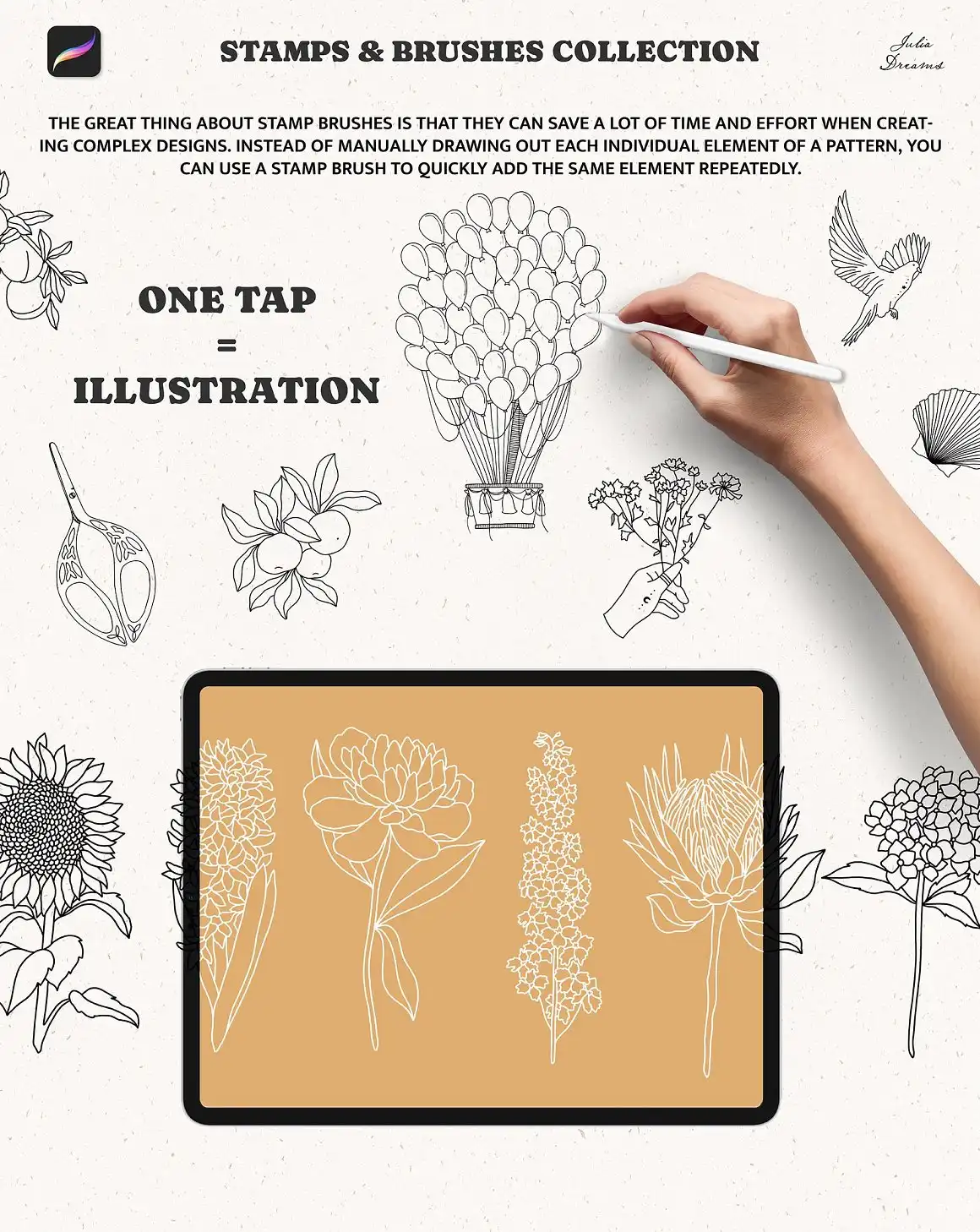 Stamps & Brushes Collection 8 stamps & brushes collection (13) 35075