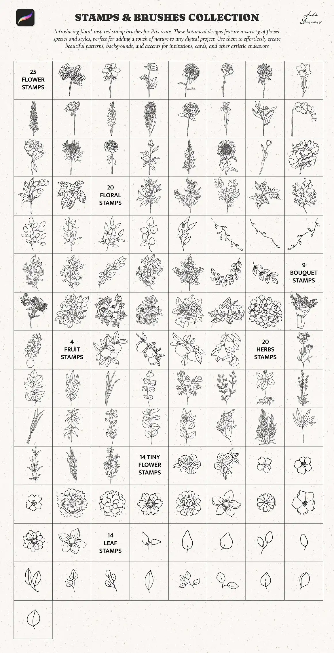 Stamps & Brushes Collection 4 stamps & brushes collection (14) 35149